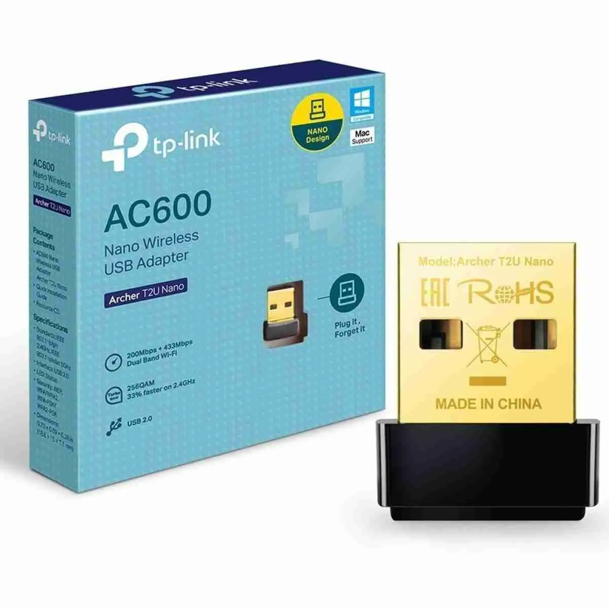 TP-Link Archer T2U Nano AC600 Wireless USB Adapter